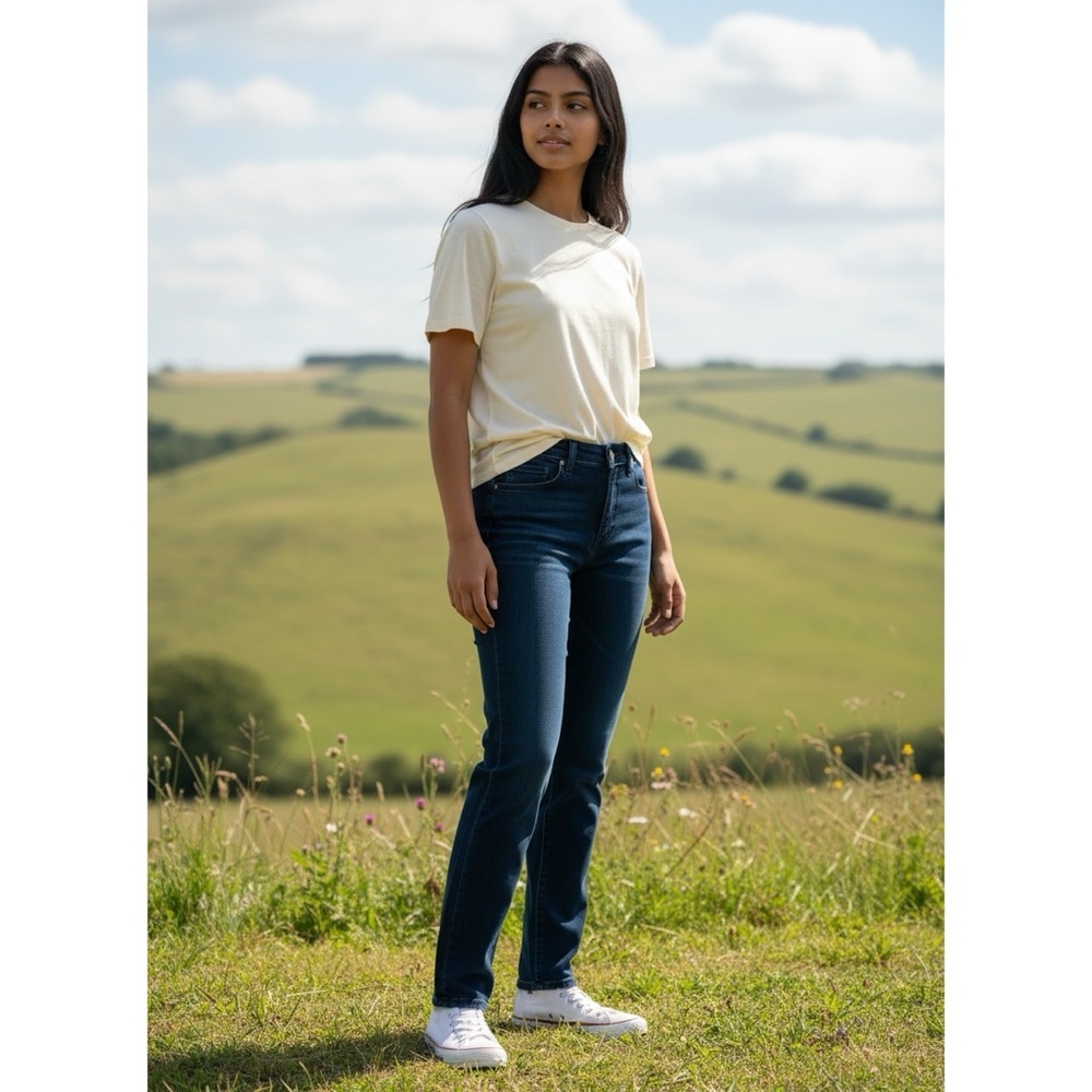 Hudson Lian Girls Straight Dark Blue Jeans Youth 20